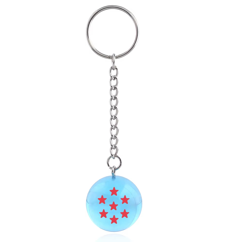 Dragon Ball Z Anime Keychain Charms 1 2 3 4 5 6 7 Star Dragon Balls Cosplay Accessories Pendant Crystal Ball Resin Figure Kids